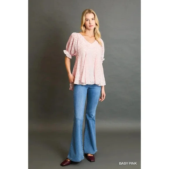 AO594 BP Umgee Leopard Print V-Neck Blouse Various Sizes - Picture 4 of 5